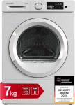 Telefunken TWP7EW Heat Pump Dryer for 7 kg Laundry, Dryer Front Loader, Tumble Dryer with Wrinkle Protection and Delay Start, Energy-Saving, Quiet 64 dB, 15 Programmes, Drum Lighting