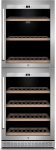 Caso WineChef PRO 126-2D with App, for 126 Bottles of Wine Refrigerator, Stainless Steel, 126 Litres