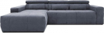 Domo Collection Brandon nurgadiivan reguleeritava seljatoega, L-kujuline, polsterdatud nurgas, nurgakomplekt, tumehall, 285 x 175 cm