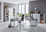 Kontorim&ouml;&ouml;bli komplekt Office Combination Office Edition helehall valge matt - Made in Germany - (komplekt 5)