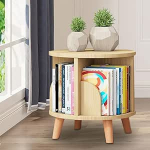 ieLsngai p&ouml;&ouml;rlev raamaturiiul, 4 kambrit, puidust riiul, k&uuml;ljelaud, p&ouml;&ouml;rlev raamaturiiul, 360&deg; &uuml;mmargune, seisvad riiulid, mini puidust k&uuml;ljelaud, 31 x 46 cm.