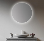 Talos Picasso stiilis peegelkapp kuldne / valge l&auml;bim&otilde;&otilde;t 60 cm, kvaliteetse alumiiniumist korpusega kaasaegne vannitoam&ouml;&ouml;bel integreeritud LED valgustusega vannitoa peegel praktilise hoiuruumiga