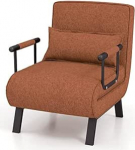 FANTASK 4-in-1 diivanvoodi voodifunktsiooniga, kokkupandav magamistool reguleeritava seljatoega ja eemaldatava padjaga, kokkupandav tool, diivanvoodi, kohvik