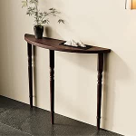 LUNAIZHUO Schmaler Konsolentisch, Holz Konsolentisc aus Massivholz, Dekoratives M&ouml;belst&uuml;ck f&uuml;r Eingangsbereich, Wohnzimmer, Flur, Foyer, Einfache Montage(Brown,120x90cm/47x35in)