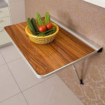 Klappbarer Wandtisch, schlanke Kantenhalterung aus Aluminiumlegierung, Computertisch, Schreibtisch, K&uuml;chen-/Esstisch f&uuml;r B&uuml;ro/Waschk&uuml;che, B-100 x 58 cm, modisch