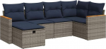 Garten-Sofagarnitur Set mit Stauraum & Fu&szlig;hocker - PE-Rattan, 55x53x34 cm, f&uuml;r Terrasse und Innenhof Model3325918