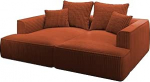 Vente-unique 3-kohaline diivan - S&uuml;gav mugavusiste - j&auml;medad soonikud - Terrakota - PINETA