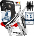 Aventuris&reg; Multitool Tool Stainless Steel with 21 Functions A Multifunctional Tool DAS Gadgets for Men, Multitool with Folding Knife, Pliers and Screwdriver, Multifunctional Tool