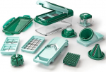 Genius Nicer Dicer Fusion Smart Julietti | Mint green | 16 pieces | Everything tailor | Rubbing | Julienne | Spirals | Planing | Dice | Cutting device | Known from TV | NEW