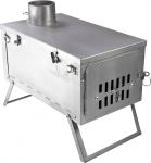 Winnerwell Fastfold Titanium Tent Stove, Ultra-Lightweight 1.8 kg Titanium Wood Burning Stove for Tents and Shelters, Includes Chimney Pipe, Works as an Ultralight Fire Pan