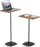 POLESTO Kaasaskantav s&uuml;learvuti statiiv, reguleeritava k&otilde;rgusega k&uuml;lgmine laud diivanile / voodikapile, elegantne puidust lektoripult, mobiilne poodium koju, kontorisse ja kooli, must