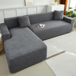 WULTNICEW Sofa Cover, Sofa Protector, Sofa Cover 2 Seater, Sofa Cover, Stretch Sofa Cover, Throw, Universal Couch Cover, Corner Sofa for L Shape, Requires Two Couch Covers (2-Seater, Dark Grey)