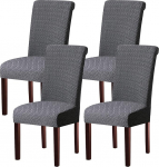 KELUINA Modern Chair Covers, Set of 1, 2, 4, 6, Stretch Chair Covers, Swing Chair, Elastic, Removable, Washable, Universal Chair Cover for Hotel, Banquet, Wedding, Party Decoration (Dark Grey, Set of