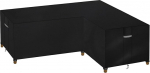 Dokon L-kujuline aiam&ouml;&ouml;bli kate, veekindel, tuulekindel, UV-kindel nurgas diivaniplaat ventilatsiooniavadega, vastupidav Oxfordi kangast kaitsekate salongim&ouml;&ouml;blile (260 x 210 x 85 cm) - must