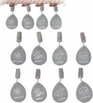 Tischdeckenbeschwerer, 8 St&uuml;ck, Marmor-Tropfenform, robuste Tischdeckenanh&auml;nger, Tischdeckenanh&auml;nger mit Metall-Clips, f&uuml;r Outdoor-Party, Picknick, Tischdekoration