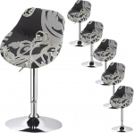 UWOBTN Baaritooli Slipcovers, 1/2/4/6 Set, Stretch Chair Cover koos seljatoega, Baaritooli katted, pestavad s&ouml;&ouml;gitoa toolikatted, k&otilde;rge baaritooli, toolikatted baari Counter Cafe jaoks (A13, 6 t&uuml;kki)