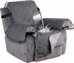 LINGKY tugitooli padi Relax koos taskute, TV tooli kaitsekate 100% veekindel l&otilde;&otilde;gastav tooli kate koju koos laste ja lemmikloomadega koeraga (Hall, &uuml;lepinnaline / tool)