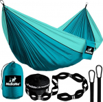 MalloMe Double Hammock (300 x 200 cm) Ultralight Travel Camping Hammocks for Outdoor 2 inimest hingav veekindel langevarju nailon sisaldab karabiiniga Hammock telkimine, reisimine, aed