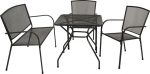 DEGAMO Classic 4-osaline aiakomplekt, mis koosneb 2 x virnastavatest toolidest, 1 x pingist 2 inimesele ja 1 x lauast 70 x 70 cm ruudukujuline laiendatud metallist antratsiitv&auml;rviga kaetud.