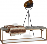 Hall pink 3 kuni 4 inimesele Pehmendusega metallist jalad ilma seljatoeta K 47 x L 152 x S 40 cm Hall