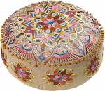 Mandala Life ART Bohemian Stool Ottoman Cover - 60 x 20 cm - Luksuslik k&auml;ep&auml;rane toa dekoor meditatsiooniks, joogaks ja Boho Chic istumisalal istumisalal asuv luksuslik stool