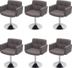 Mendler Orlando s&ouml;&ouml;gitoa toolid 6-st p&ouml;&ouml;rlevast toolist koosnev komplekt Kunstnahast kroomitud MVG sertifitseeritud Taupehall