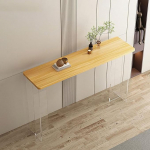 Moderner Konsolentisch, Industrie Flurtisch f&uuml;r Eingangsbereich, Sofatisch f&uuml;r kleinen Raum, Konsole Beistelltisch f&uuml;r Wohnzimmer Flur Schlafzimmer Eingang(Wood,80cm/31.5in)