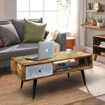 Lounge kohvilaud puidust, tamme mustriga kohvilaud, t&ouml;&ouml;stuslik puit, kvaliteetne puitmaterjal, t&ouml;&ouml;stuslik disain, 110 x 55 x 46 cm