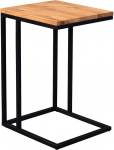K&otilde;rvallaud elutoa laud Massiivne &otilde;litatud metsatamm metallist pruun / must