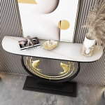 Moderner Konsolentisch - Stilvoller Akzenttisch f&uuml;r den Eingangsbereich, 47,2 Zoll hinter dem Sofatisch, einfache Montage, Elegantes schwarzes Finish f&uuml;r Flur- und Eingangsdekor