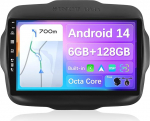 JOYX - [6G+128G] - Android 12 autoraadio sobib Jeep Renegade'ile (2015-2018) - Sisseehitatud DSP/Carplay/Android auto - Kaamera MIC tasuta - 9-tolline 2 DIN - Toetus SWC WiFi DAB Fast Boot 360 kaamera