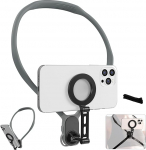 AFAITH Max Magnetic Neck Mount telefonidele, 360&deg; p&ouml;&ouml;ratav kaela telefonihoidik POV VLOG jaoks, kerge kaelakinnitus fikseeritud rihmaga iPhone 15 14 14 13 12 Android telefonidele