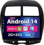 SXAUTO Android 14 IPS autoraadio Mitsubishi ASX (2010-2019) jaoks - Sisseehitatud CarPlay/Android auto - Tagurduskaamera tasuta - 2G + 32G - Juhtrattajuhtimine DAB Fast-Boot WiFi DSP BT -2 DIN 10.1 Inch