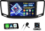 8 Core Qualcomm Android 15 4+64G autoraadio Volkswagen Sharan II 7N Seat Alhambra II jaoks, 9-tolline puutetundlik raadio koos CarPlay Android auto GPS WiFi FM / RDS DSP 3D auto mudeli n&auml;idikuga + tagurduskaamera