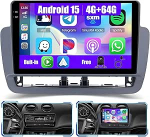 [4G + 64G] Inefala Android 15 autoraadio Seat Ibiza 2012-2015 juhtmevaba Carplay Androidiga, 9-tolline puuteekraaniga raadio koos GPS WiFi RDS/FM Bluetooth EQ SWC tagurduskaamera mikrofoniga