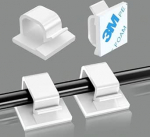 100 isekleepuva kaablihoidja pakett, kergesti eemaldatavad ja vastupidavad kaabliklambrid laua jaoks, kaabliklambrid kaablijuhtimiseks, sobivad laadimiskaabli, andmekaabli, HDMI-kaabli jaoks, valge