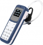 2G mobiiltelefon, lihtne GSM mobiiltelefon k&otilde;rvaklambriga, Bluetooth peakomplekti valimine, varutelefon autos, aku 350 mAh, &uuml;he SIM-kaardi &uuml;ksikvalmidus (sinine)