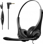 Voistek telefoni peakomplekt, 2,5 mm pistikupesa, m&uuml;rasummutusmikrofon, helitugevuse reguleerimine, lauatelefonidele ja DECT-telefonidele, must (382-2,5 mm)