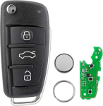 434 MHz 3 Tasten Fernbedienung Autoschl&uuml;ssel mit ID48 Chip 8P0837220D f&uuml;r Audi A3 S3 TT A4 S4 mit Schl&uuml;sselring 434 MHz 3 Tasten Fernbedienung Autoschl&uuml;ssel mit ID48 Chip 8P0837220D f&uuml;r Audi A3 S3 TT A4 S4 mit Schl&uuml;sselring