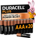 DURACELL Plus AAA patareid (20 tk) - leelispatareid 1,5V