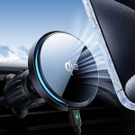 Lamicall Qi2 auto mobiiltelefoni hoidja Magsafe autokinnitusele koos laadimisfunktsiooniga - jahutusventilaator ja nutikiiip, 15 W auto mobiiltelefoni hoidja, Magsafe laadija, auto ventilatsioonimagnet iPhone 17/16/15 jaoks