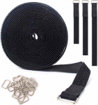 AYNKH 5M reguleeritavad rihmad 25 ruudukujulise metalls&otilde;lmega, m&otilde;&otilde;tu l&otilde;igatud, korduvkasutatavad kaablipaelad, 0,8-tolline lai nailonist ohutusrihm koju ja kontorisse