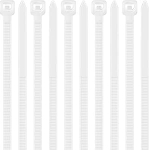 Kaabli sidemed 8 tolli valge 200 x 3.6mm nailon sidemed 40lb t&otilde;mbetugevus UV-kindel plastist sidemed iselukustuvad suured rasked siseruumides v&auml;ljas 1000