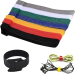 Wiederverwendbare Kabelbinder, Kabelbinder, Haken- und Schlaufen-Kabelbinder, Kabelmanagement f&uuml;r Zuhause, B&uuml;ro, Kabel-Organizer, Zubeh&ouml;r, 7 Farben, 84 St&uuml;ck