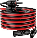 10 m p&auml;ikesekaabel 4 mm&sup2; PV-kaabel 4 mm&sup2;, 2 x p&auml;ikesekaabel P&auml;ikesekaabel 10 m fotogalvaaniline kaabel PV-moodulitele (punane ja must)