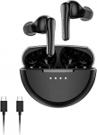 Belkin SoundForm Rhythm True Wireless In-Ear k&otilde;rvaklapid mikrofoniga, kiirlaadimine USB-C abil, 28-tunnine aku, IPX5 veekindel - Bluetooth-k&otilde;rvaklapid iPhone'ile, iPadile, Galaxy'le, Pixelile jne. - Must