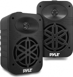 Pyle k&otilde;larikomplekt v&auml;ljas siseruumides - 500 W 4-tollised 2-k&auml;igulised kastid veekindel t&auml;ispiirkonna stereoheli, ilmastikukindel paadi, terrassi, basseini juhtmega k&otilde;larikarbid, mustad