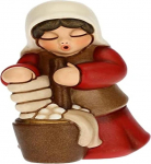 THUN - Lavandaia Nativity Scene - J&otilde;ulukaunistuste maja - Klassikaline j&otilde;ulukujutis, punane versioon - Keraamiline - 5,5 x 5,8 x 8 cm.