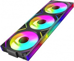 TZMRIT Interstellar-V2 Infinity Mirror ARGB PWM ventilaator 120mm must, RGB ventilaator 120mm (must, reverse-3PCS)