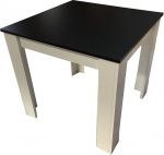 M&ouml;bel SD Dani Dining Table 80 x 80 cm Black / White